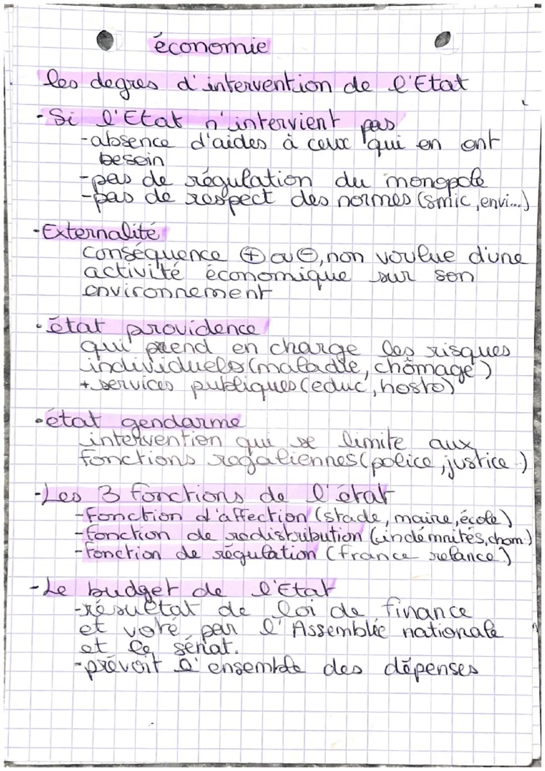 ÉCONOMIE - Rôle et Fonctions de l’État - STMG