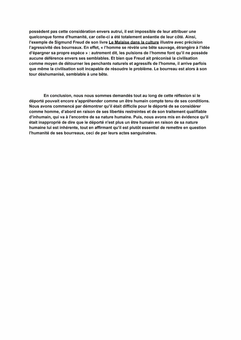 HLP TERMINALE
Devoir type bac
Note finale : 9,5/10
28 février 2023
Essai philosophique : le déporté peut-il encore s'appréhender comme un êt