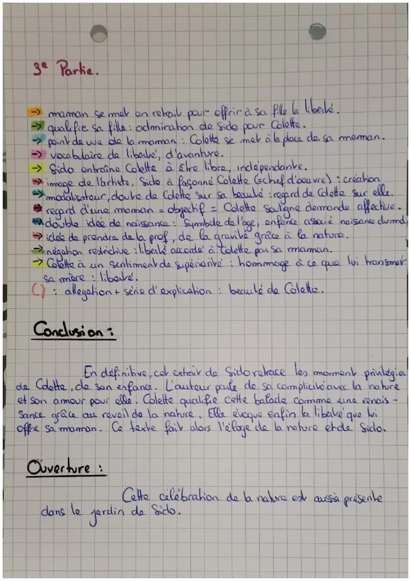 ~Colette-
texhe « Sido».
Introduction:
Plan:
text no.
Sida (1930)
Colette est une figure feminine marquante
du XXe siecle. C'est l'une des.
