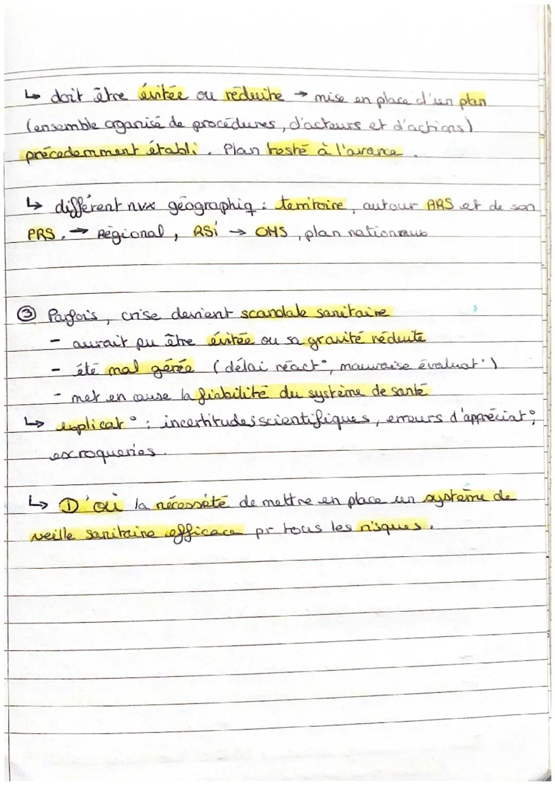 # Système de veille sanitaire

→selon le risque et gravité du phénomène

① le risque: (menace probable mais non réalisée)

- environnemental