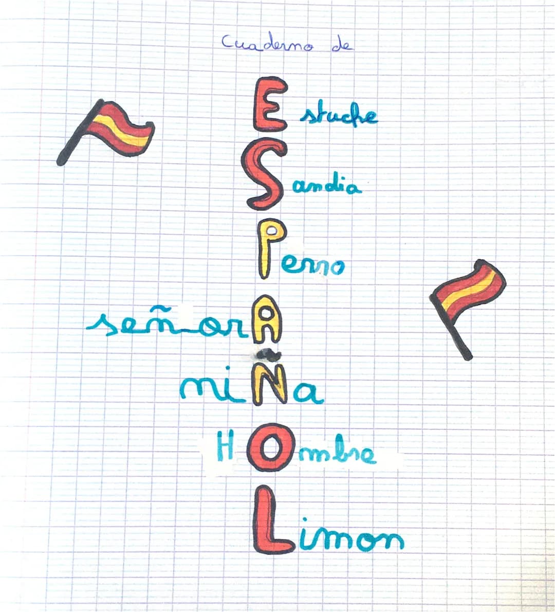 A
Cuaderno de
Estuche
Sandia
Perro
en
señor A
mi Na
HOmbre
Limon
P