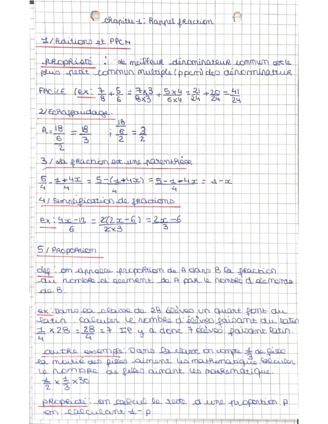Les fractions