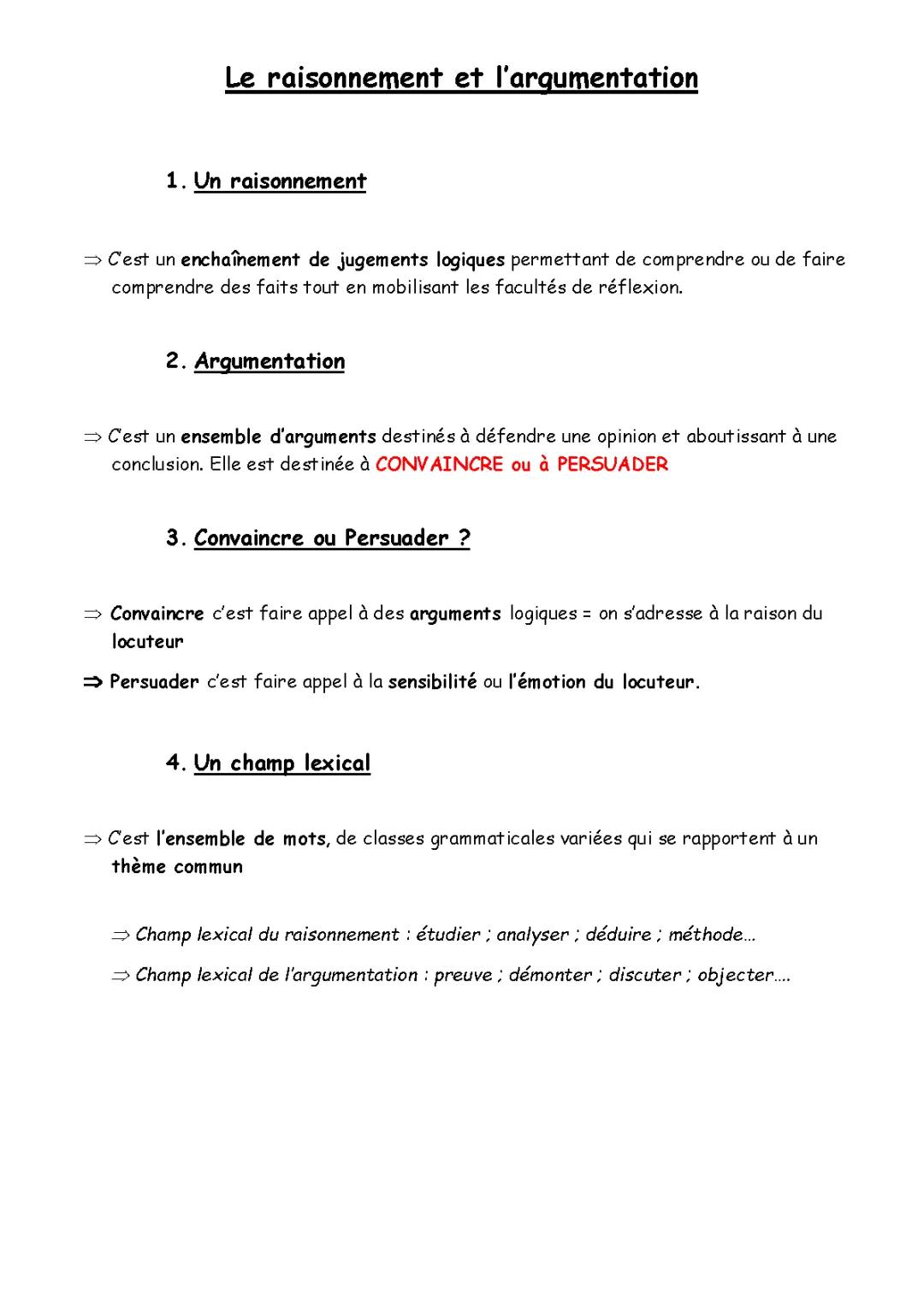 Argumentation 3ème : Cours, Exemples et PDF Corrigés