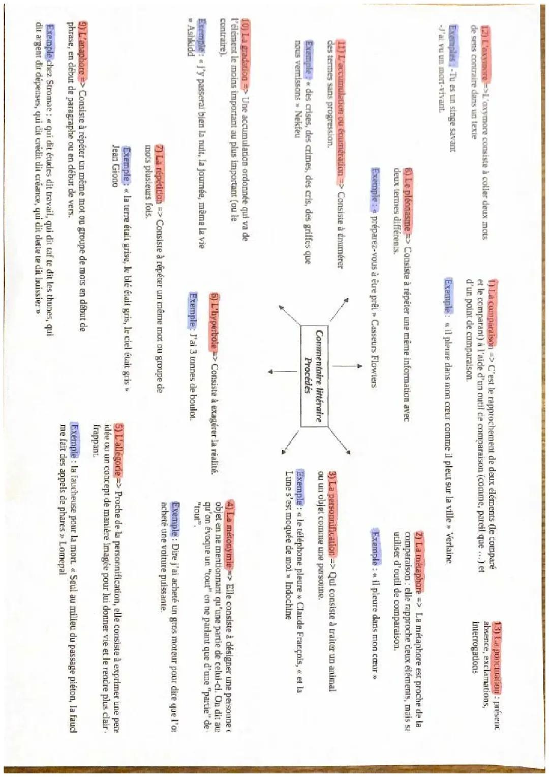 Les procédés littéraires 