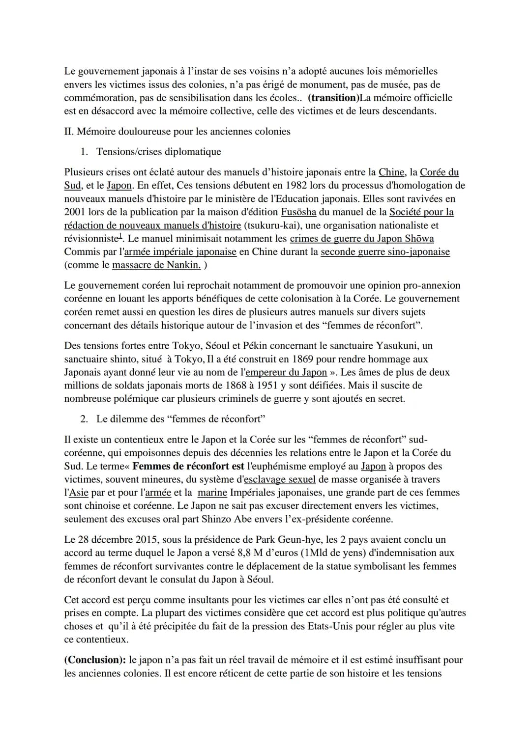 
<h2 id="introduction">Introduction</h2>
<p>Le procès de Tokyo, bien qu'une reconnaissance internationale, n'a pas suffi à préserver la mémo