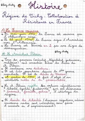 Know Régime de Vichy - Histoire - 3eme Brevet thumbnail