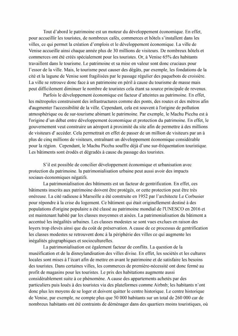 Dissertation: Axe 2: La préservation du patrimoine, entre tensions et concurrences
Sujet: "Urbanisation, développement économique et préserv