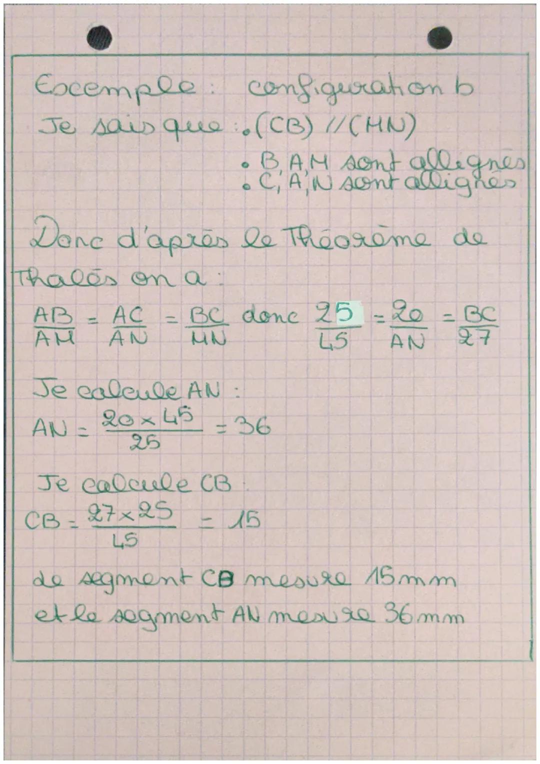 (3)
I. Le Theoreme de Thales
On peut utiliser le théorème de
Thales si on a 1 deces 2 configura-
b)_
(MN) // (BC)
-tion:
a)
2
H
THEOREME DE 