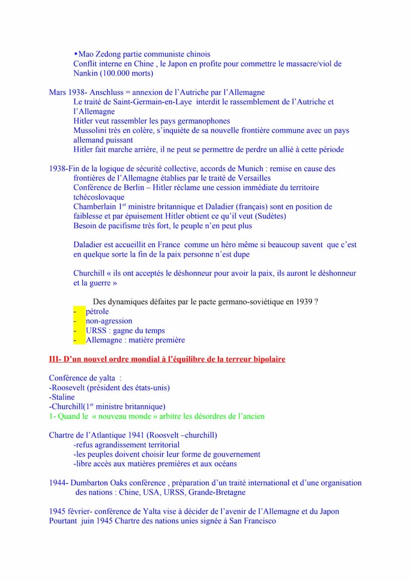 Cf: Hérodote
Les relations internationales
II- Le tournant de l'entre-deux guerres : déséquilibres et tentatives de recomposition
Pacte Bria