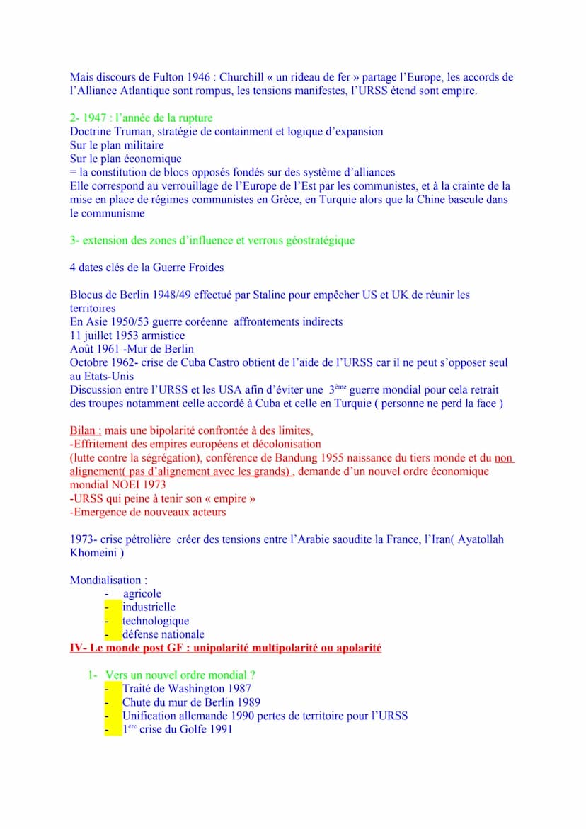 Cf: Hérodote
Les relations internationales
II- Le tournant de l'entre-deux guerres : déséquilibres et tentatives de recomposition
Pacte Bria