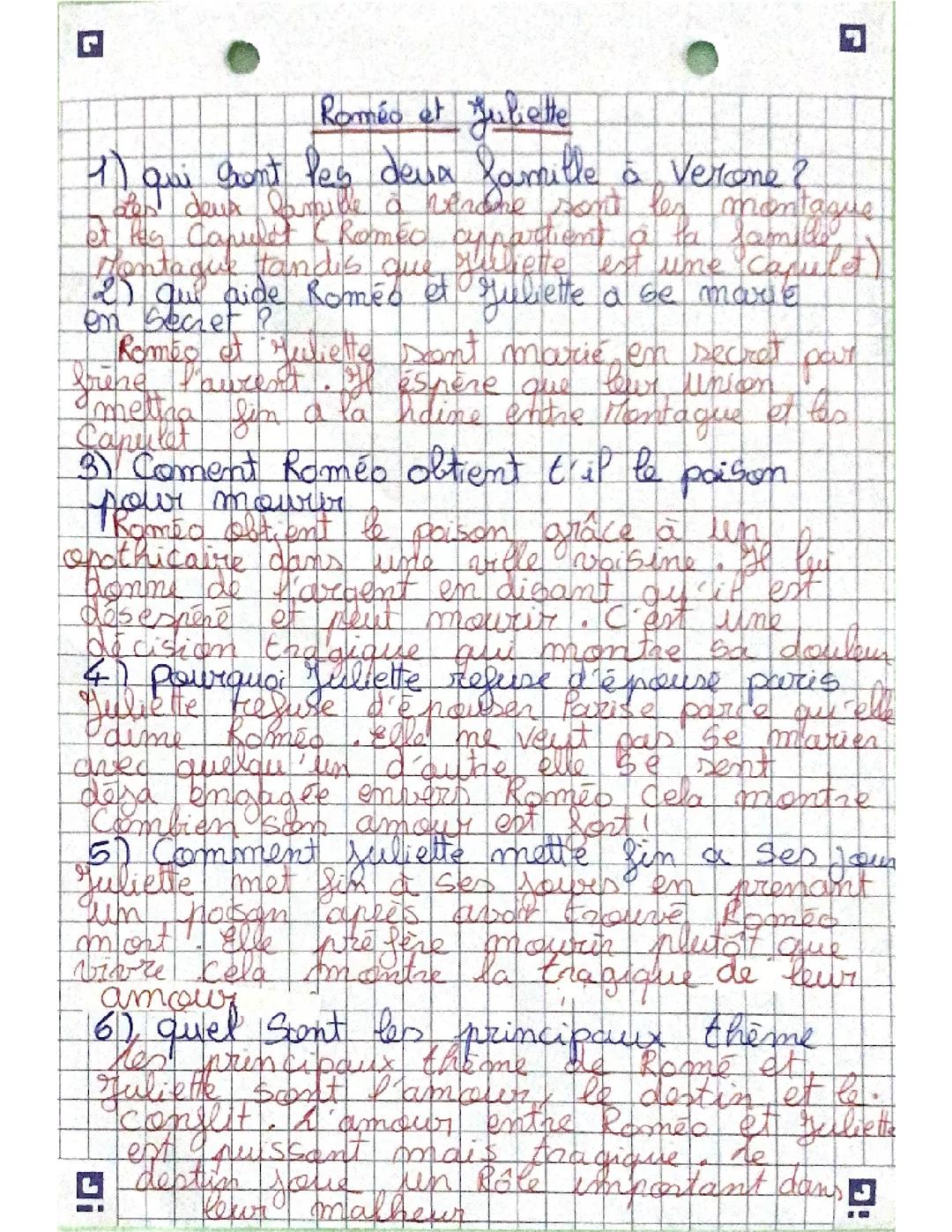 Roméo et Juliette : Questions et Réponses Importantes