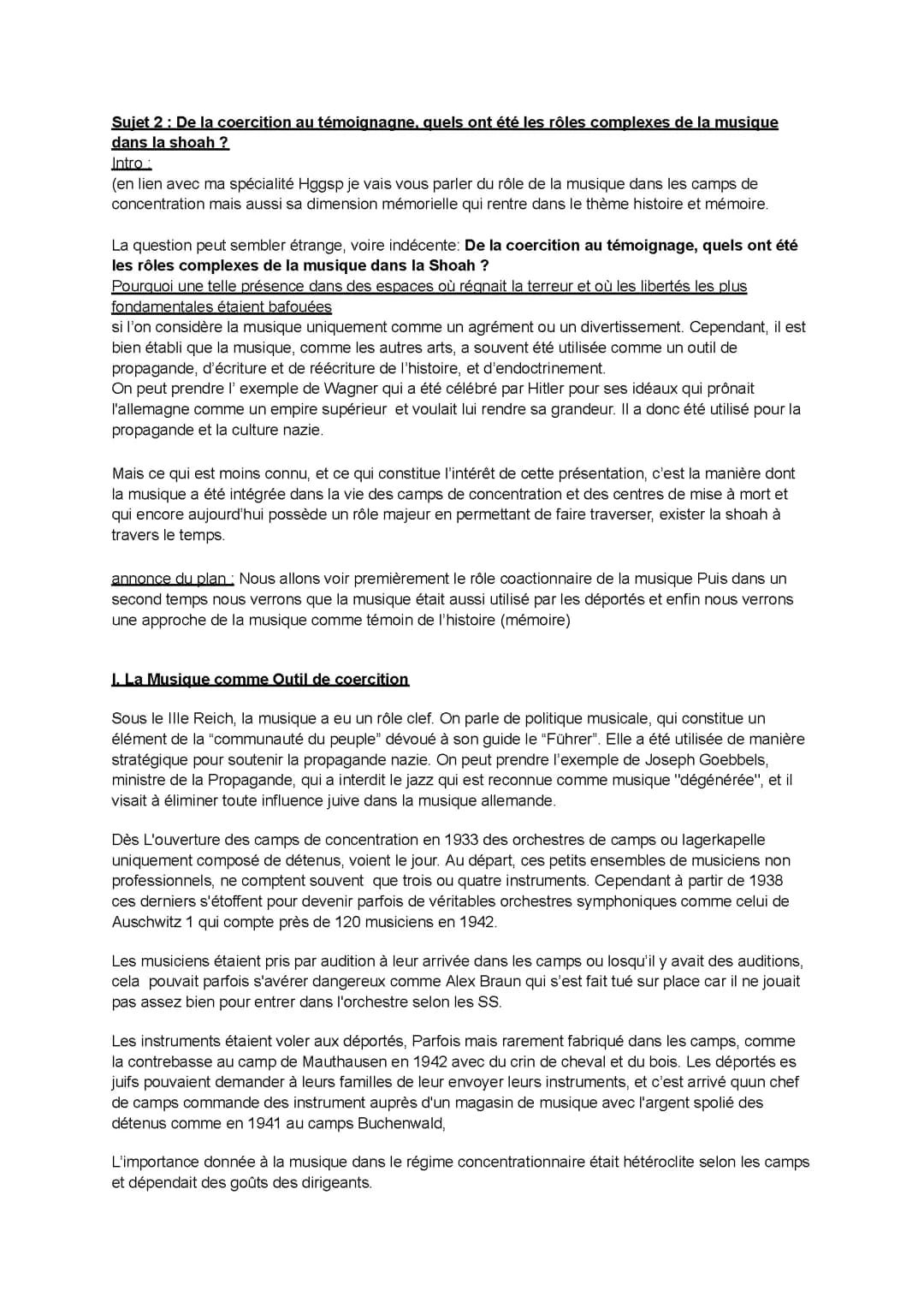 Sujet de Grand oral d'HGGSP 