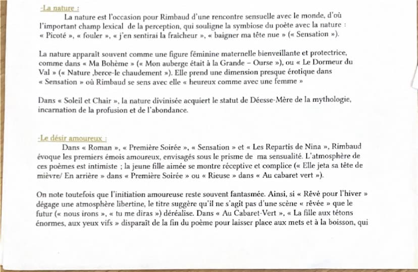 Les Cahiers de Douai
Amorce:
Arthur Rimbaud n'avait que 16 ans lorsqu'il écrit les « Cahiers de Douai », un recueil de
poème écrit en 1870 m