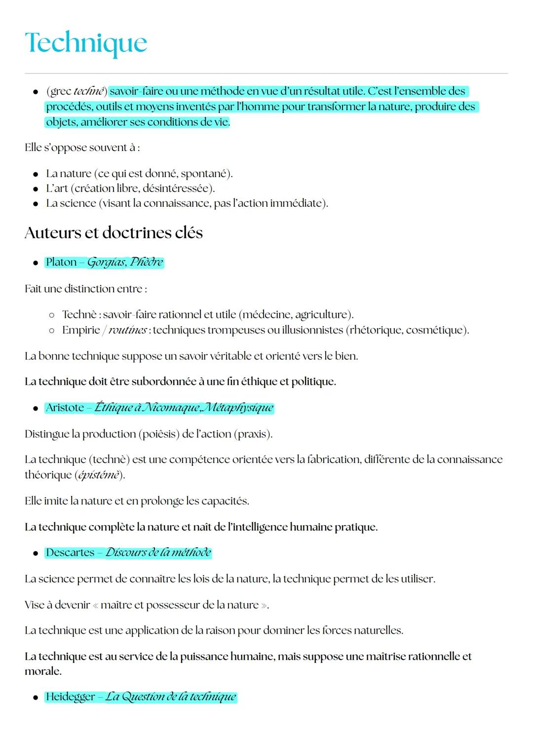 Technique
• (grec techne) savoir-faire ou une méthode en vue d'un résultat utile. C'est l'ensemble des
procédés, outils et moyens inventés p