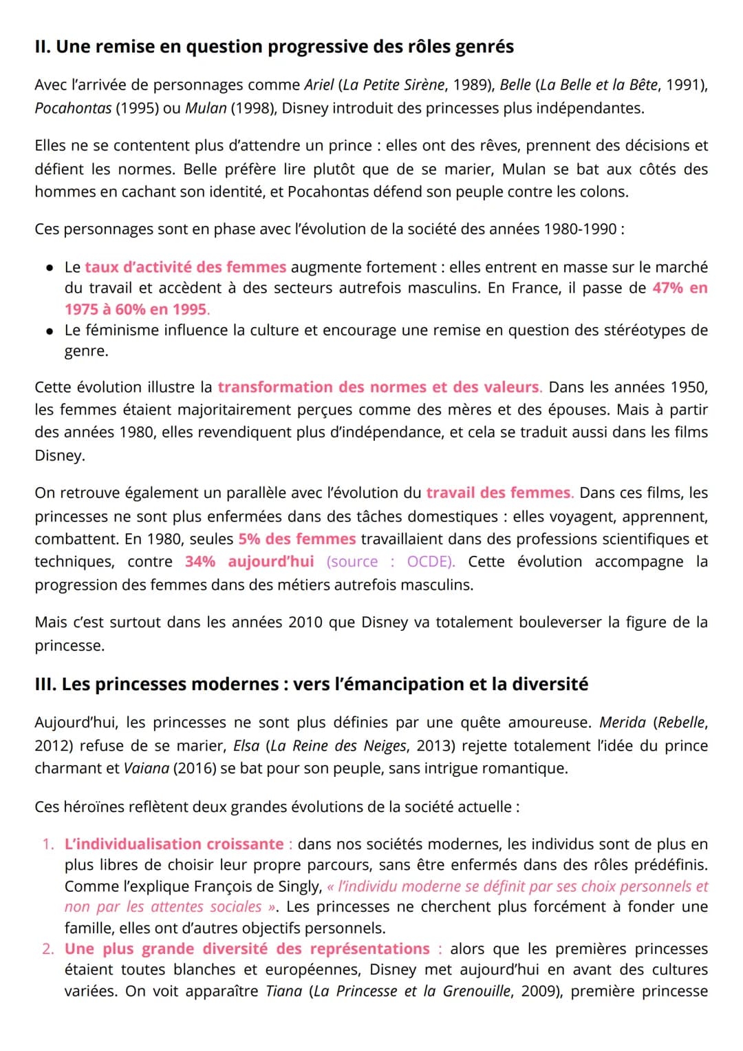 # GRAND ORAL SES

Comment l'évolution des princesses Disney
montre celle de la femme en société ?

Blanche Neige en 1937 jusqu'à Vaiana en 2
