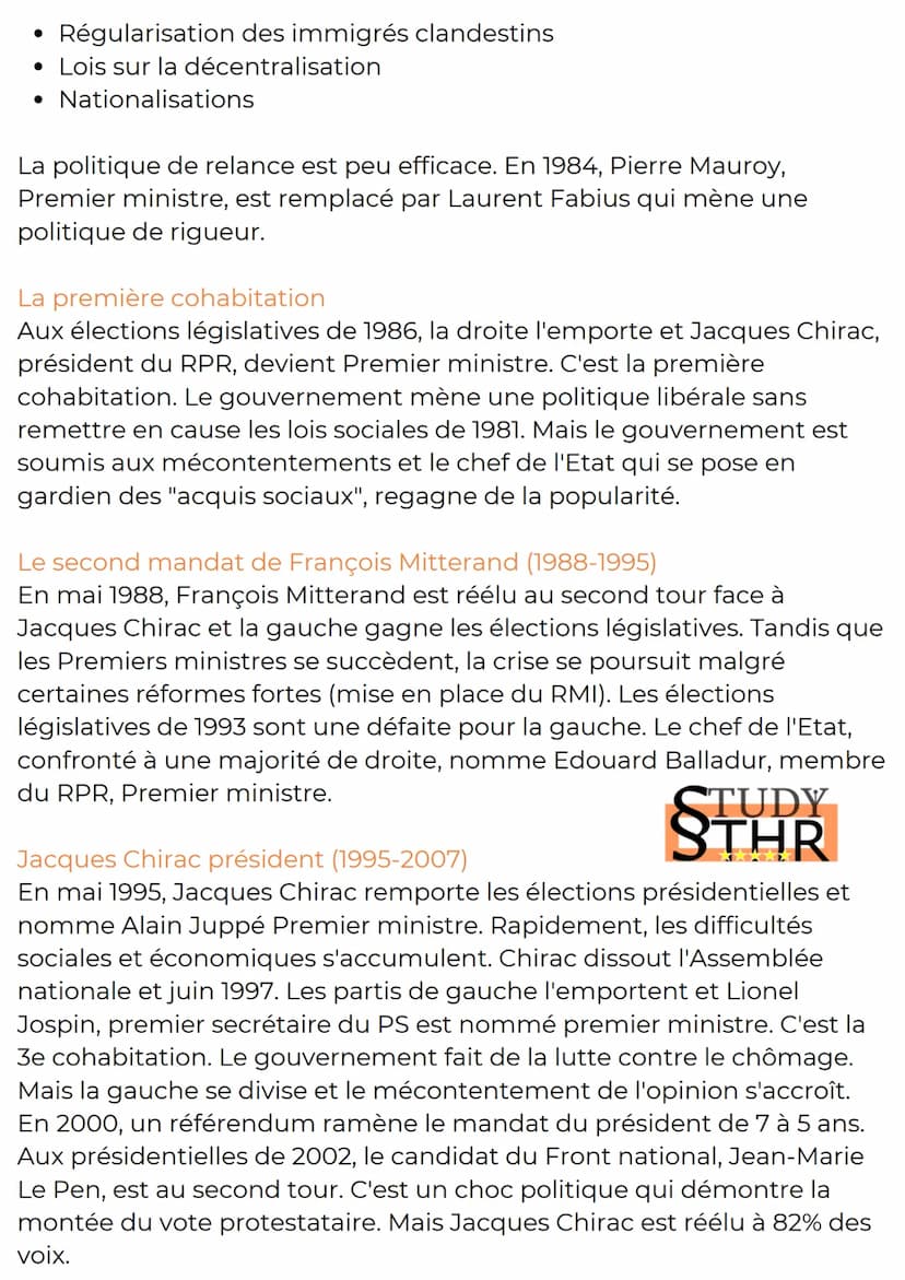 TRICICICIPICICICICICIO
P
La Ve République à
l'épreuve
de la durée
DÉVELOPPEMENT
1. L'après-gaullisme
Pompidou, l'héritier du gaullisme (1969