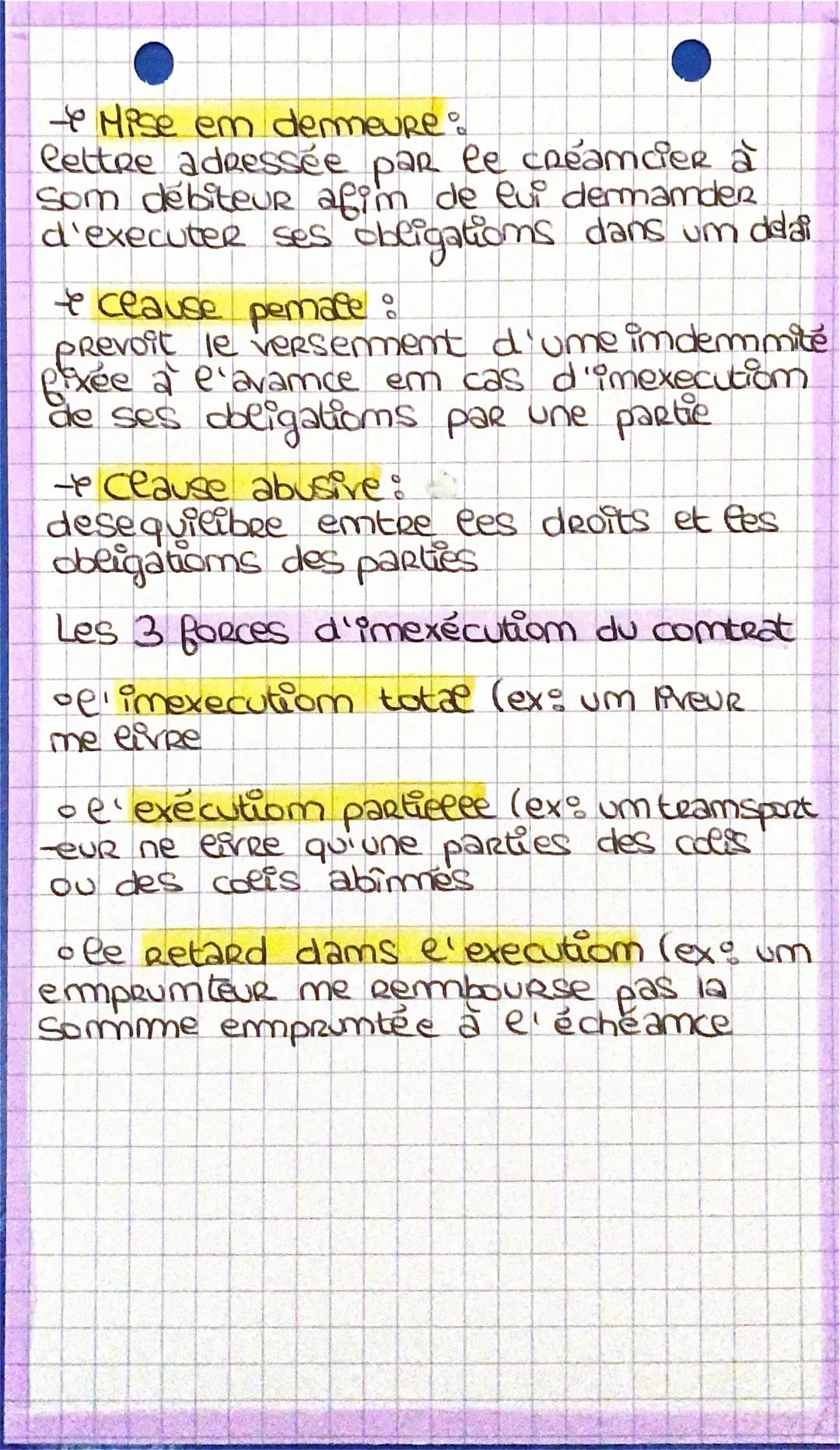 L'execution du
comteat
les parties doivent executer leur obligation.
dés qu'un comtrat est comclue
X pas de modification ou Révoqué de
mamiè