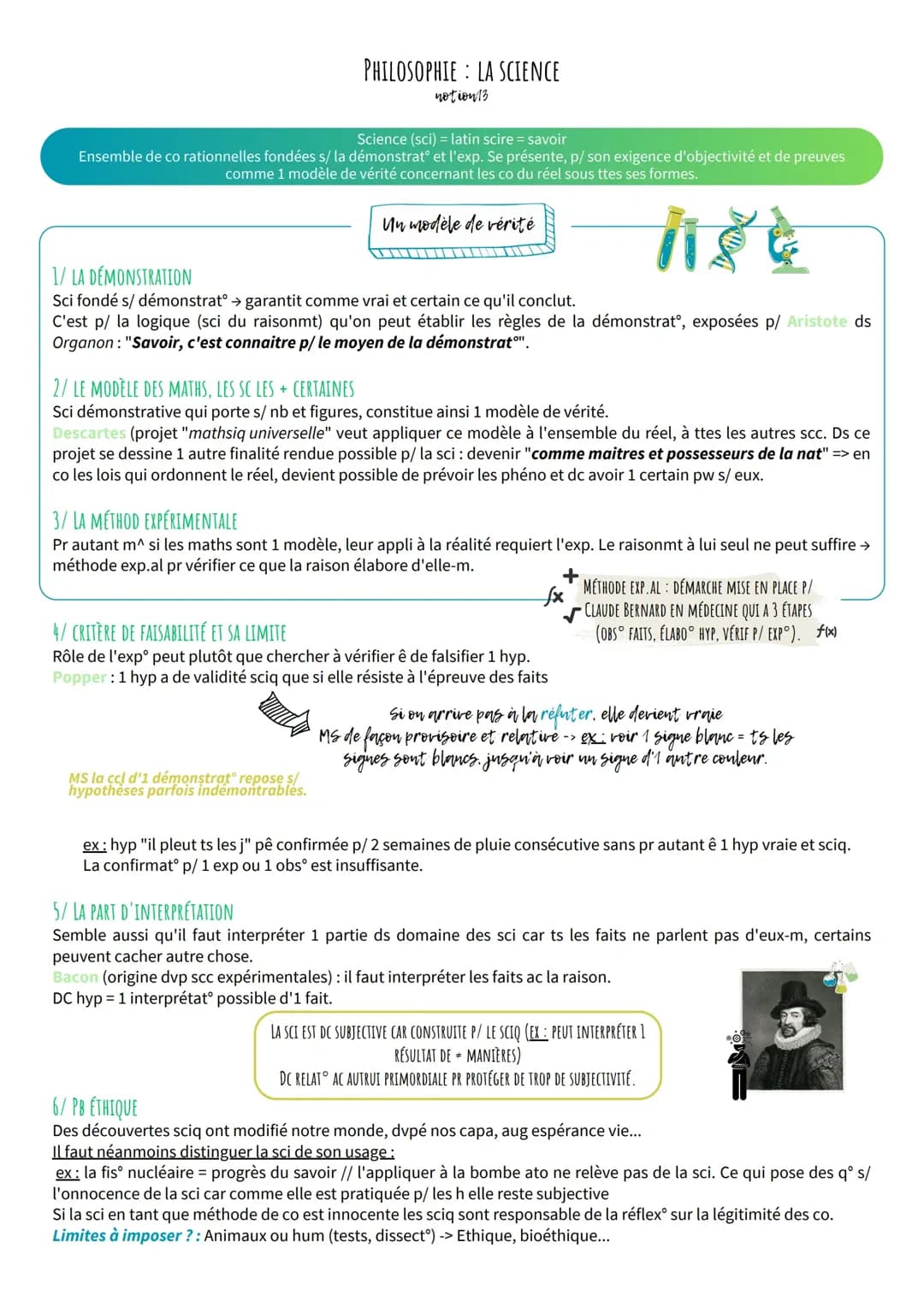 La science en philosophie Terminale PDF: Cours, Définitions et Méthodes