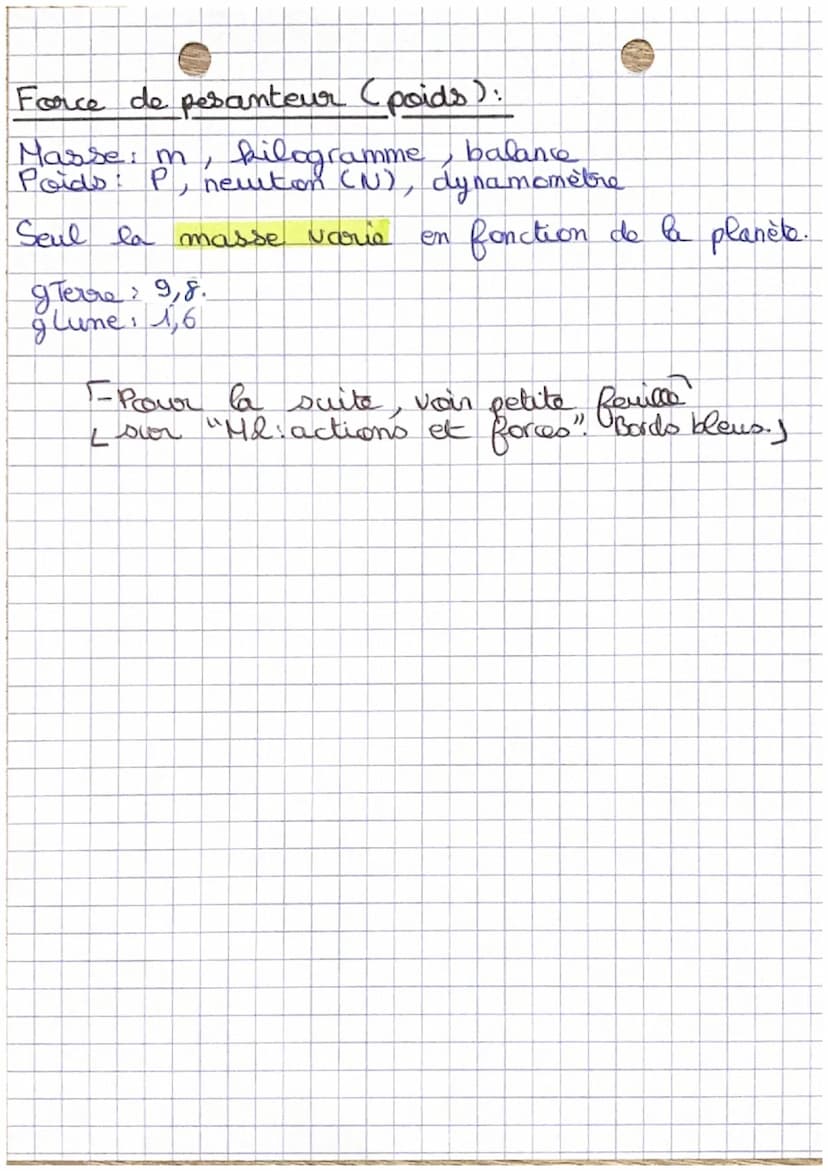 h
Actions et forces.
Une action mécanique peut mettre en mouvement
un objet, modifier sa trajectoire et / ou sa
vitesse et déformer cet obje