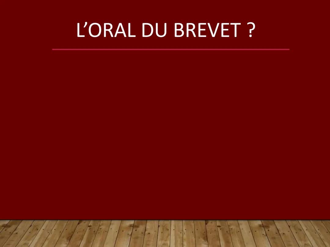 Comment préparer l'oral du brevet