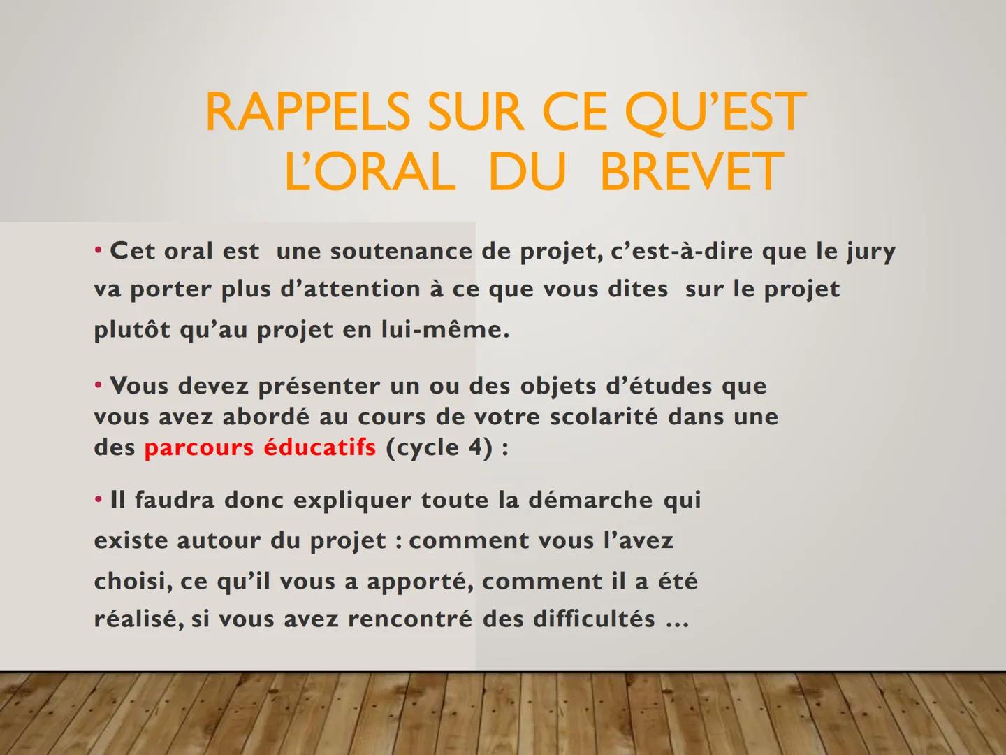 # L'ORAL DU BREVET ? # COMMENT TROUVER UN SUJET
POUR L'ORAL DU BREVET ? # RAPPELS SUR CE QU'EST
# L'ORAL DU BREVET

- Cet oral est une soute