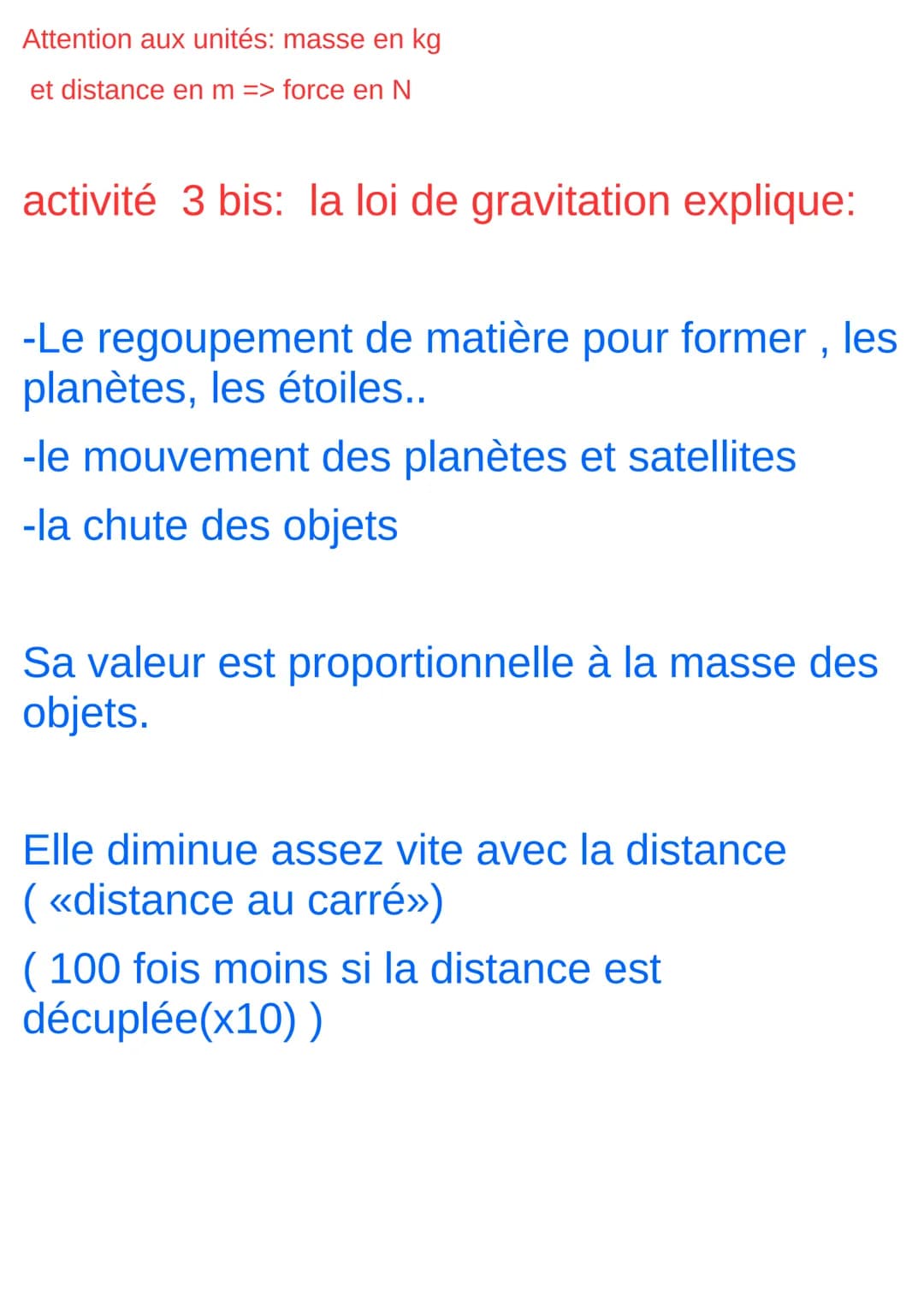 C3: La gravitation universelle; Masse et poids
problématique:
-Comprendre la loi de la gravitation universelle. -Distinguer masse et poids
d
