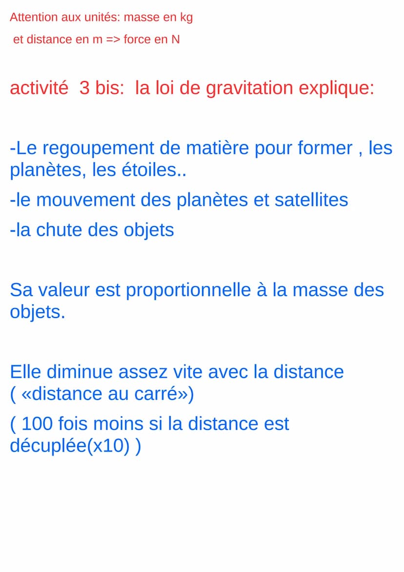 C3: La gravitation universelle; Masse et poids
problématique:
-Comprendre la loi de la gravitation universelle. -Distinguer masse et poids
d