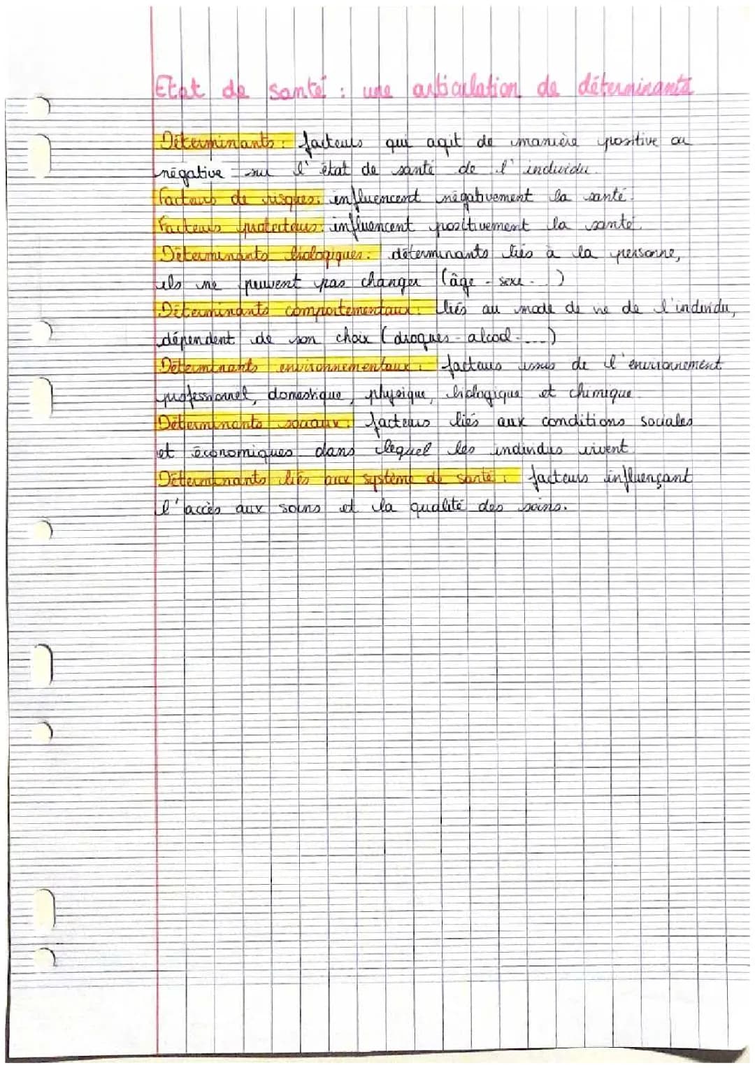 STSS - Etat de santé : une articulation de déterminants 