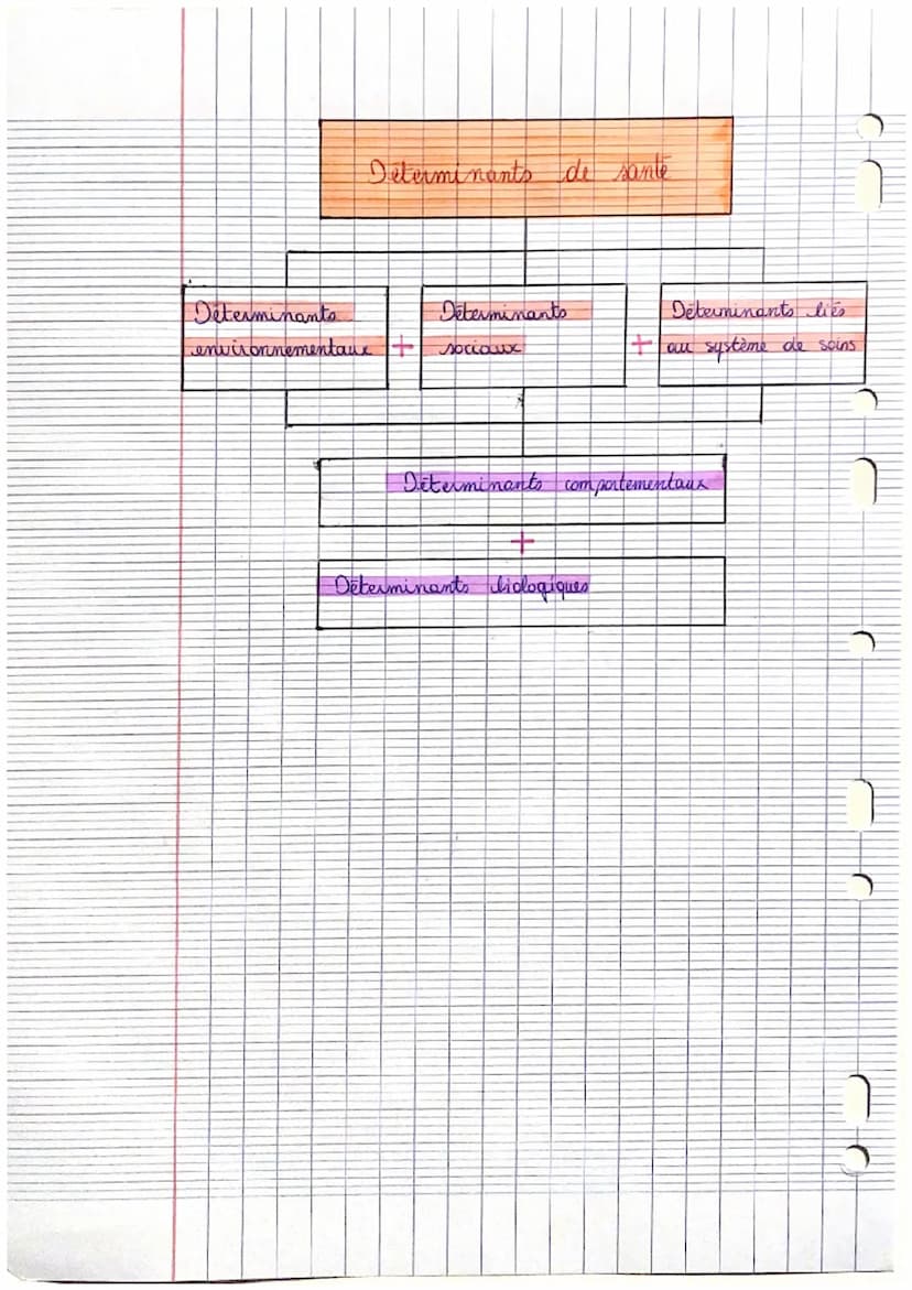 }
Etat de sante: une articulation de déterminanta
Determinants facteurs qui agit de manière positive on
l' état de santé
de l' individu
nega