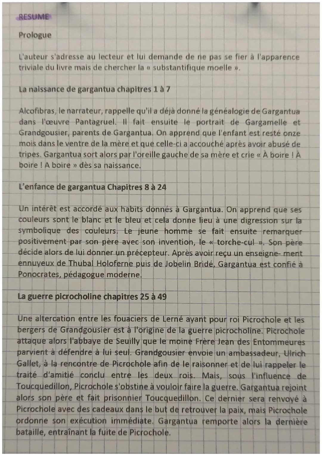 Fiche de Révision
GENERAL
●
●
●
●
n
CONTEXTE:
●
INTRO
●
●
Gargantua
1534 - dernière œuvre du Moyen-Age, première de la Renaissance-
XVIème s