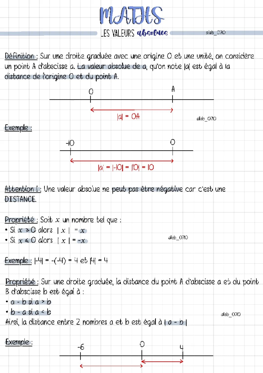 Maths : les valeurs absolues