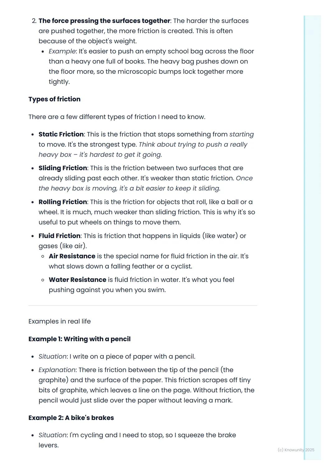# Friction

What is friction?

Friction is a force that happens when two surfaces rub against each
other. It always tries to stop things fro