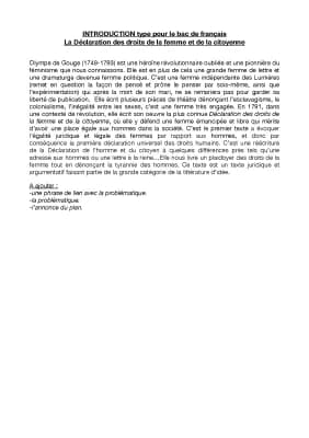 Know Exemple d’introduction dissertation Déclaration des droits de la femme et de la citoyenne  thumbnail