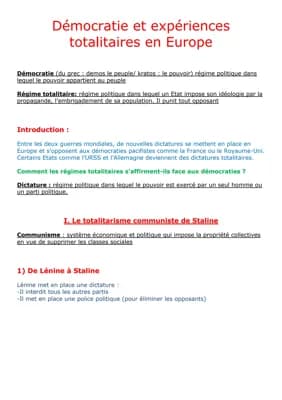Know démocratie et expériences totalitaire en Europe  thumbnail