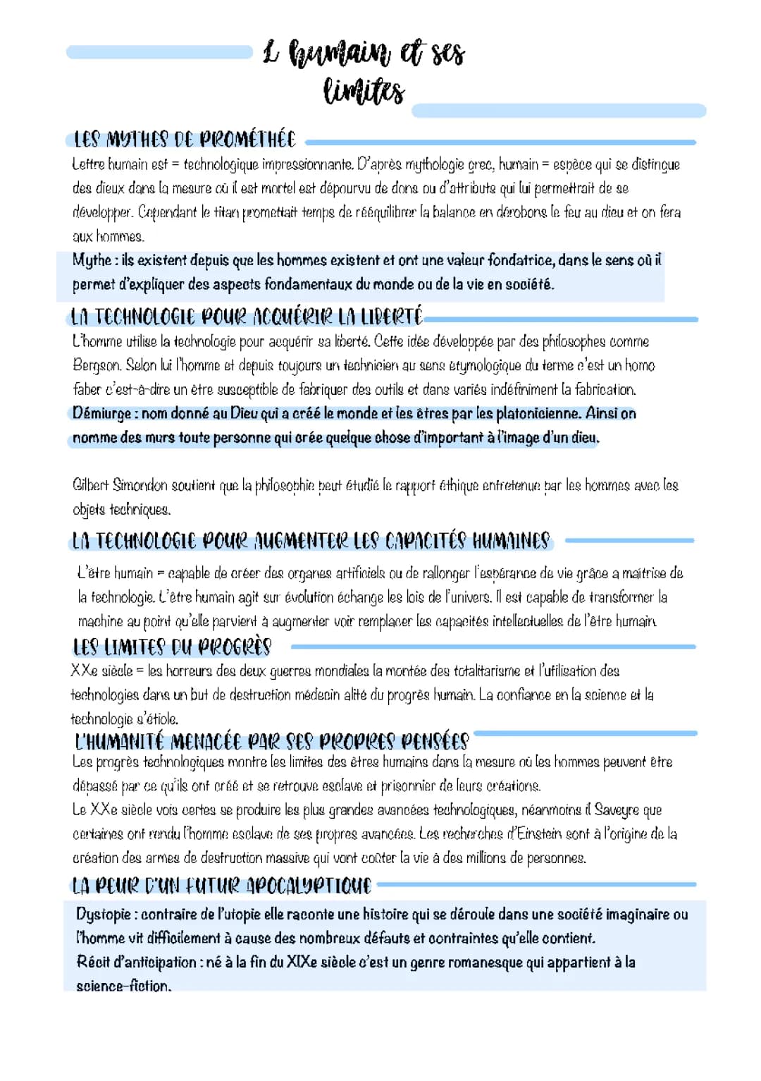 Les Limites de l'Humain et la Nature - PDF et Exemples