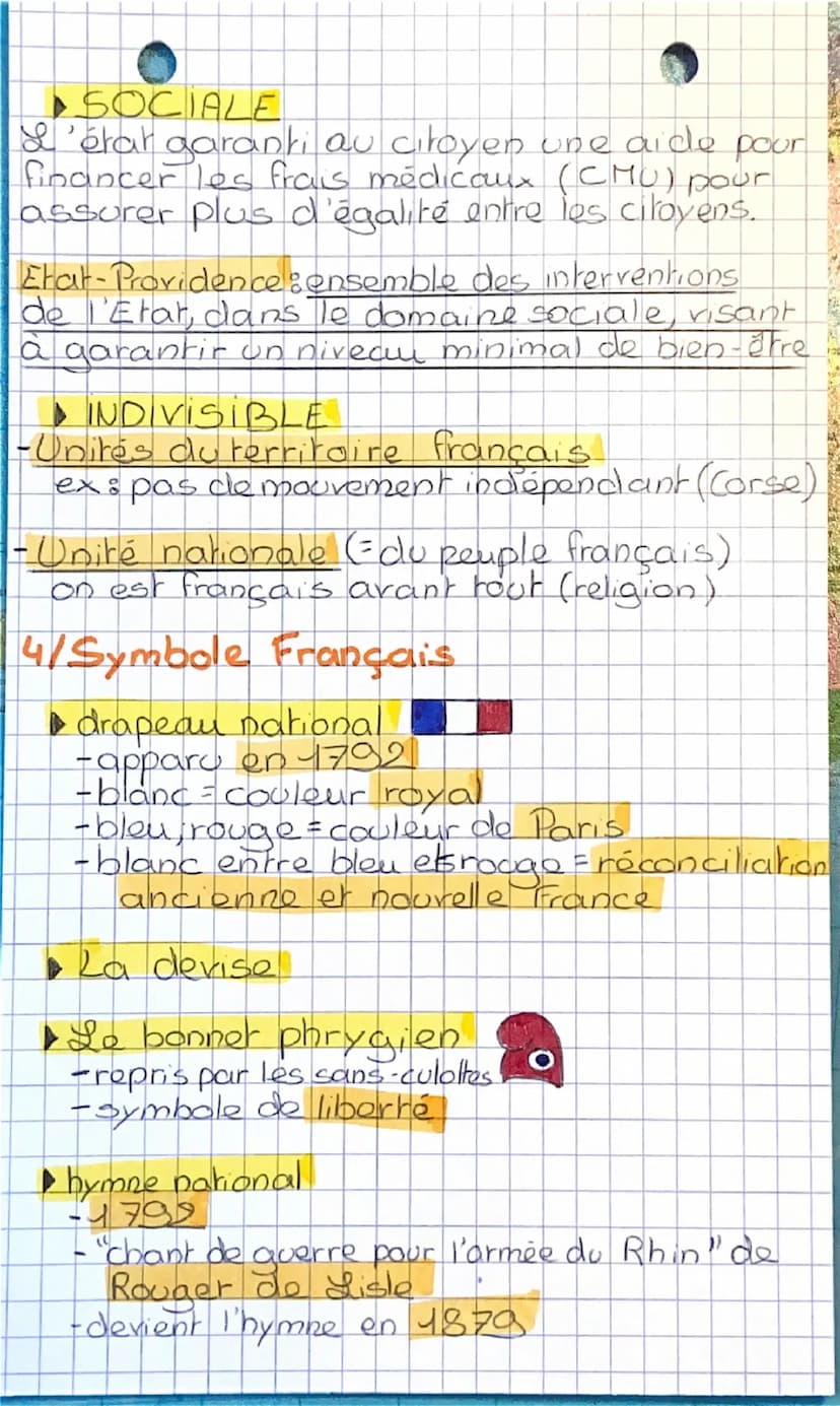 Valeurs, principes et
Symboles Français
Les français n'ont pas de critères physique
particulier car au fil des années la population
'c'est f