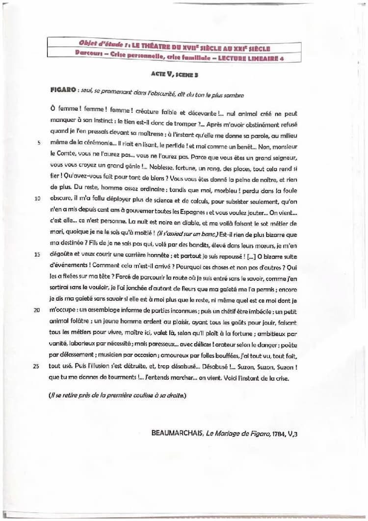 Know Fiche de Révision, Le mariage de Figaro, Beaumarchais, Acte V, Scène 3 thumbnail