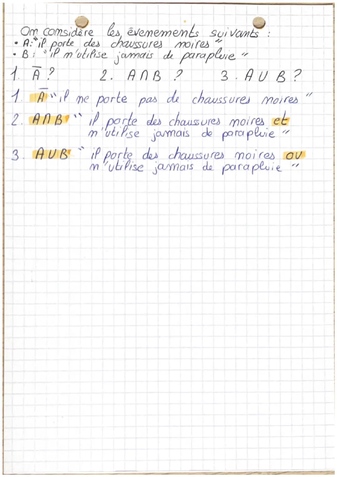 Probabilités
Exercice type:
Jean choisit au hasard um mombre pair entre 1 et 15.
P'univers de cette expérience.
(a)
5) nombres d'issues ?
a)