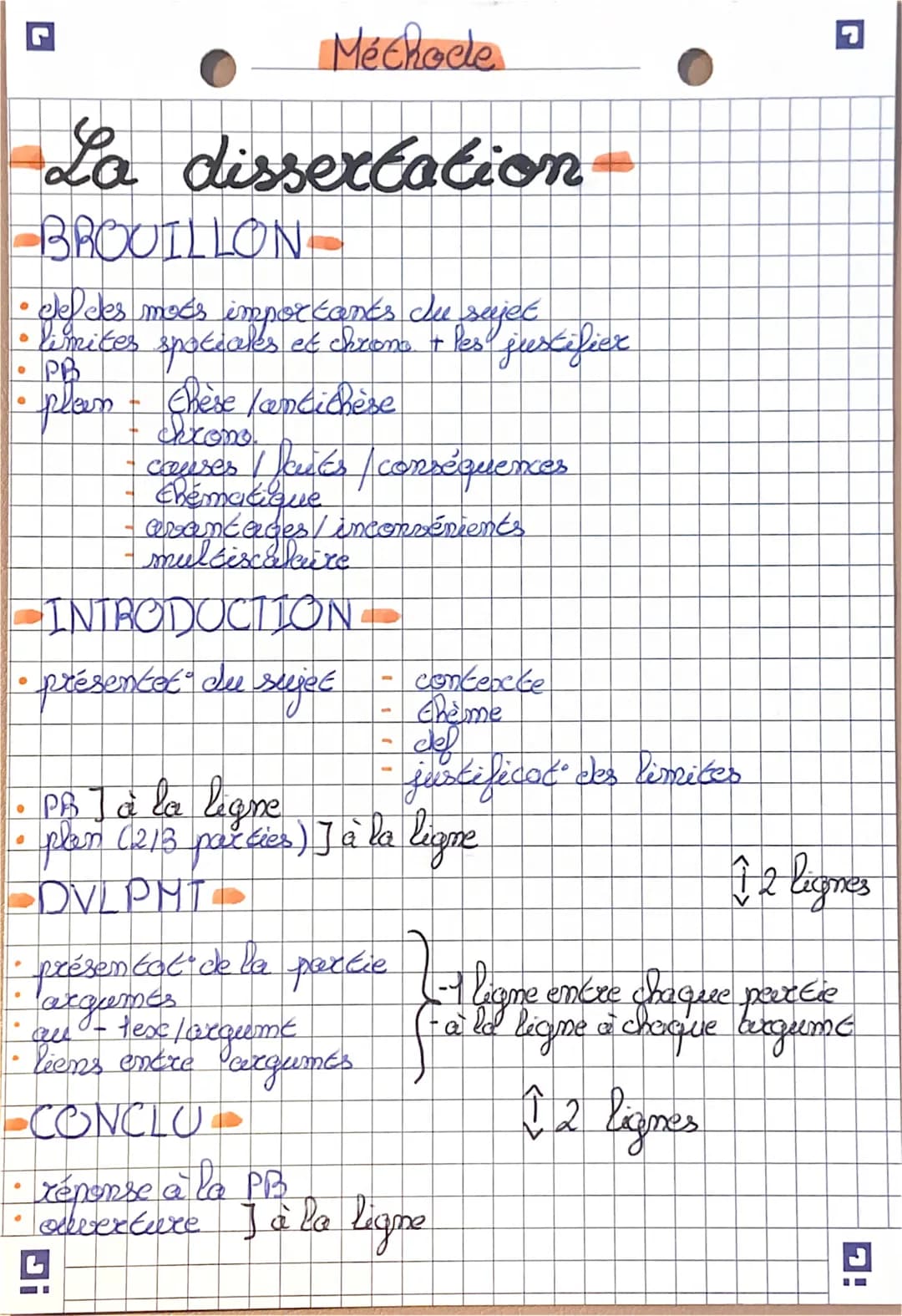 Méchocle
La dissertation
BROUILLON
•deldes mots importants du sujeć
limites spatiales et chrome + les justifier
• PB
pleen - chèse lancichès