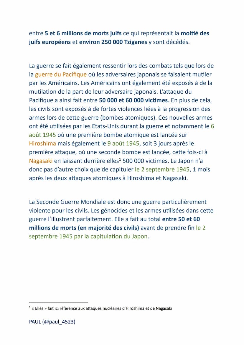 Développement construit -
2ème guerre mondiale
La Seconde Guerre Mondiale (1939-1945) est une guerre
d'anéantissement et planétaire. Cette g