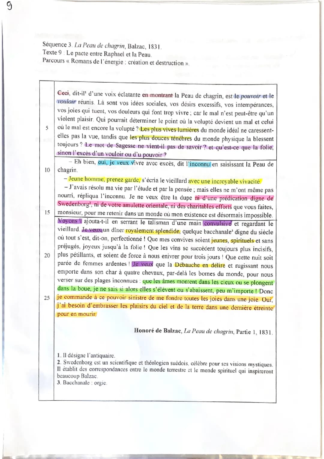 analyse linéaire le pacte entre raphaël et la peau partie 1 la peau de chagrin balzac