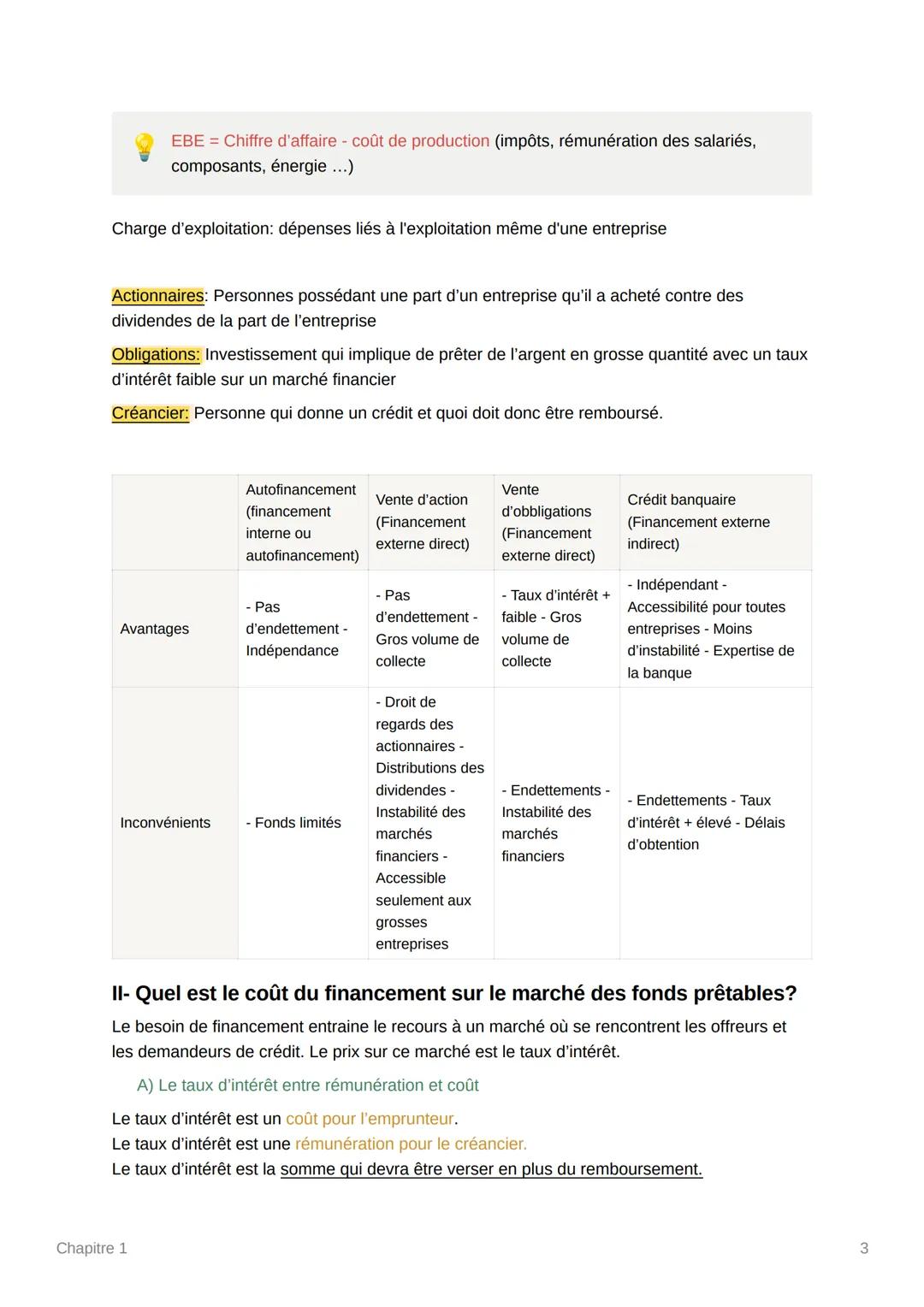 Chapitre 1
Comment les agents économiques se
financent-ils ?
Introduction:
Tout les agents économiques ont besoin de se financer, leurs écha