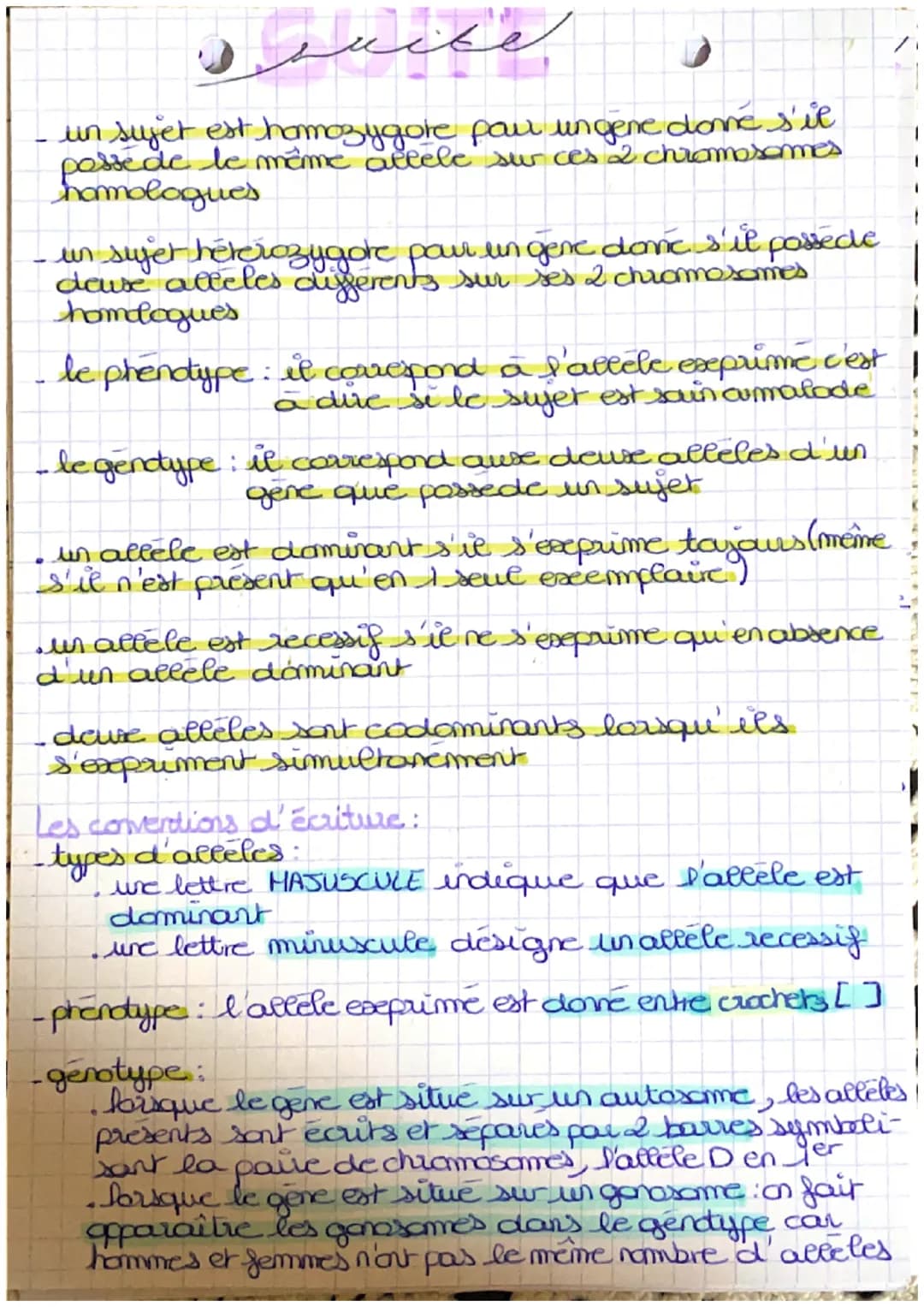 & spiologies.
heredite:
: transmission des caractères d'une
generation à l'autre.
پورے
promosomes: les humains en possedent 46 (nucleo.
fila