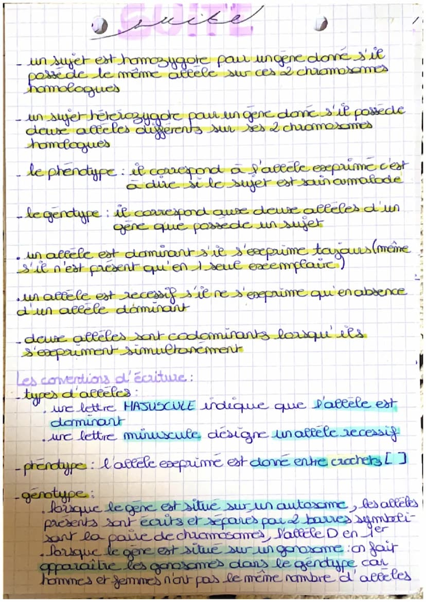 & spiologies.
heredite:
: transmission des caractères d'une
generation à l'autre.
پورے
promosomes: les humains en possedent 46 (nucleo.
fila