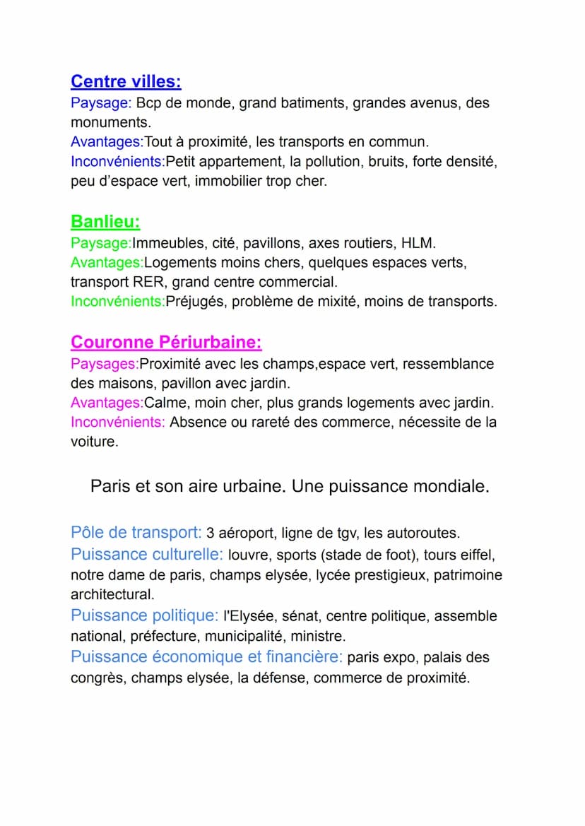 Dynamique territoriale de la France contemporaine
Schéma d'une aire urbaine
Ville centre
Banlieue
Couronne périurbaine
Communes rurales
touc