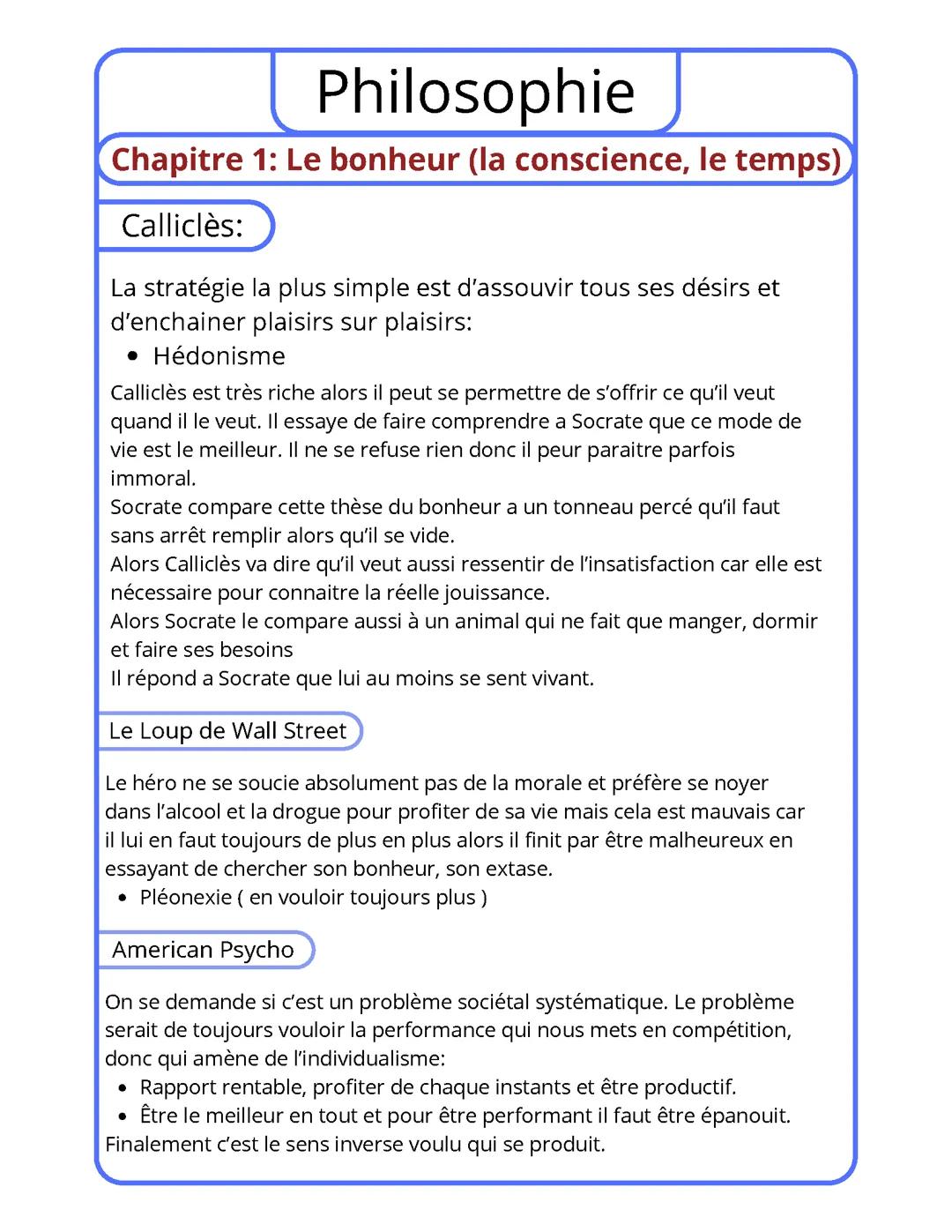 Le bonheur en philosophie