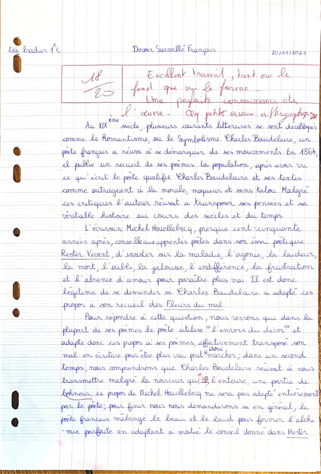Charles Baudelaire et Les Fleurs du Mal: Mouvement Littéraire et Biographie Courte