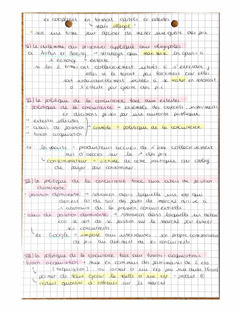 Marches imparfaitem
concurrentiels
+En CPP
I) les principales sources du pouvoir de marché
Rappels des 5 concutions de la CPP → homogénéité
