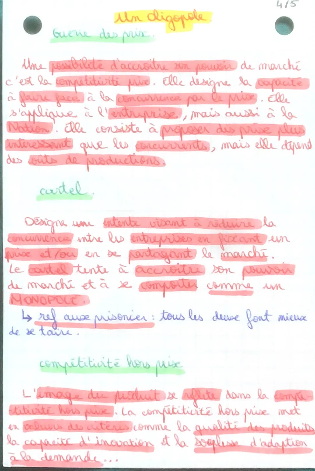 SES: principales sources
de pouvoir de marche ?
•Dans la realite AUCUN marché est de concurrence, pure et
parfaite.
• Des qu'il y a une dis 