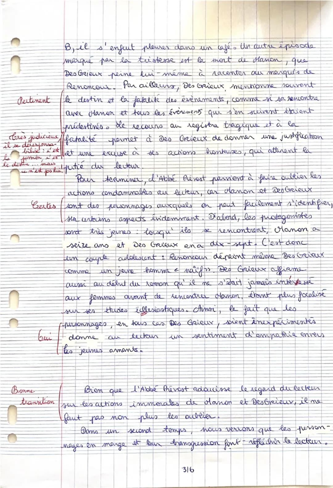 2. DISSERTATION (20 POINTS)
Objet d'étude : Le roman et le récit du Moyen Âge au XXIe siècle.
(Euvre Abbé Prévost, Manon Lescaut.
Parcours p